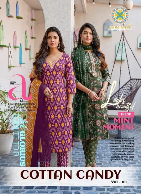 Cotton Candy Vol 2 By Passion Tree Cotton Printed Kurti With Bottom Dupatta Wholesale Online